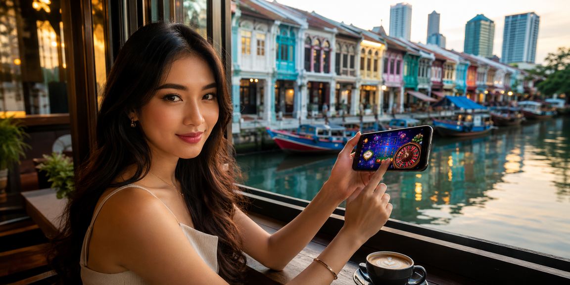 Pemain menggunakan kasino mudah alih di Penang melalui telefon pintar